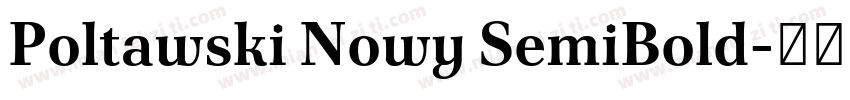 Poltawski Nowy SemiBold字体转换
